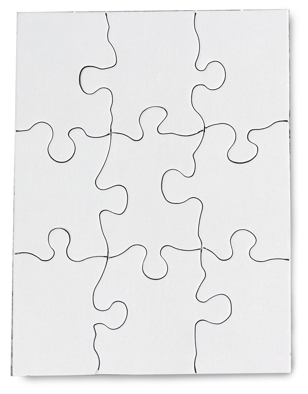 Hygloss Compoz-A-Puzzle Blank Jigsaw Puzzle 4"X5.5" 24/Pkg-9 Pieces